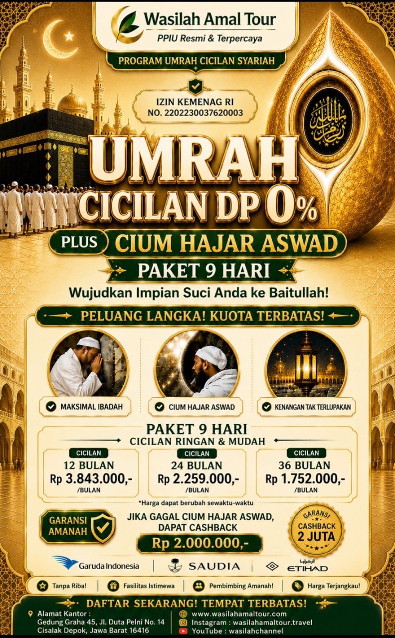 Paket Umrah Cicilan DP 0%